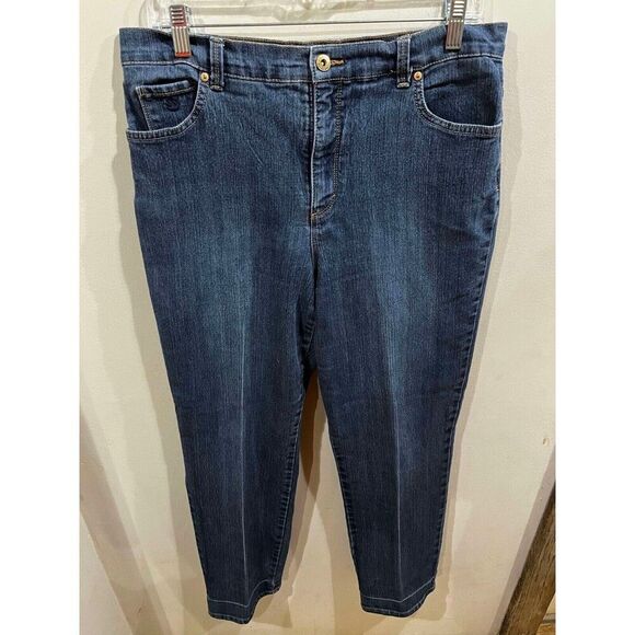 Gloria Vanderbilt Jeans Womens Size 12 Blue Amanda Missy High Rise Straight - Picture 1 of 8